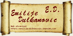Emilije Dulkanović vizit kartica